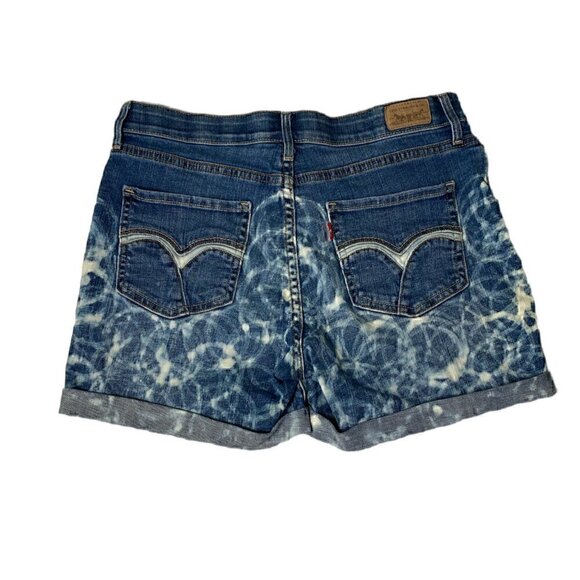 Levis Custom Printed Cuffed Denim Shorts - Picture 2 of 4